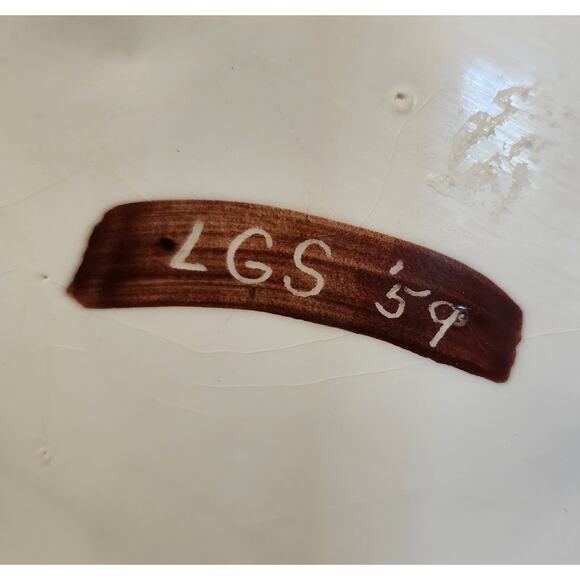 Vtg. Studio Pottery Unique Triangle Shape Serving Dish Hand Painted Flowers - Picture 5 of 6